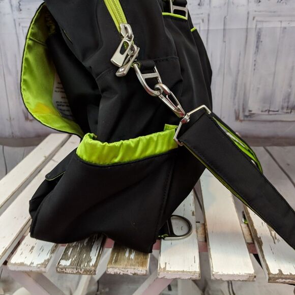 jujube ju-ju-be diaper black purse tote bag green - Picture 2 of 8